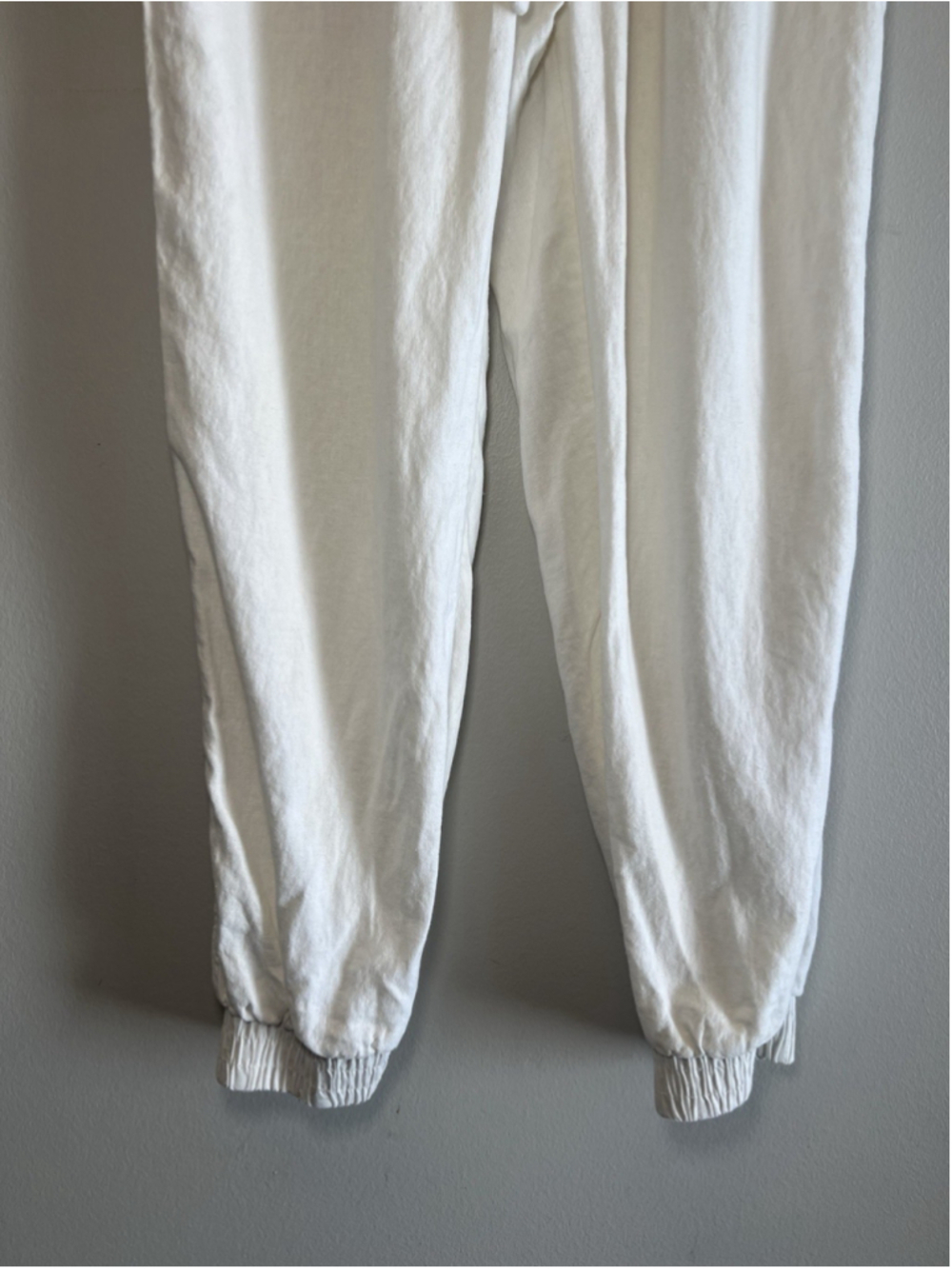 A New Day Linen Pants Joggers White Women’s Size Small Resort Wear Vacay - Picture 4 of 12
